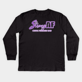 Strong AF Cystic Fibrosis Dad Kids Long Sleeve T-Shirt